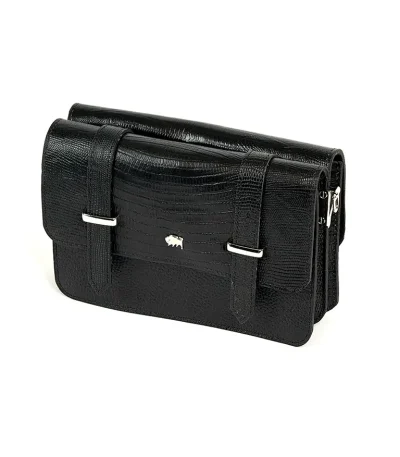1268-کیف-دوشی-چرم-دخترانه-دو-سگگ-طرح-لیزارد-1